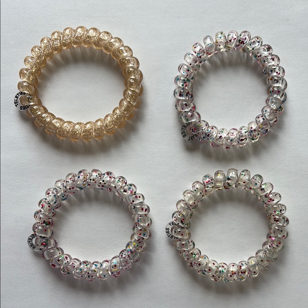 Stylish Gold and Silver Hair Ties Set